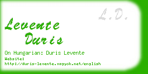 levente duris business card
